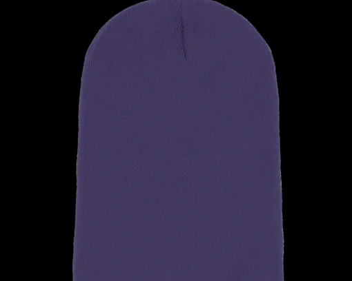 Long Beanies | Blank Beanies-Beechfield Purple Long Blank Beanie -