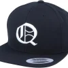 Snapback-Iconic Q Letter 3D Black Snapback -