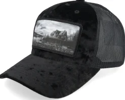 Trucker-Scenes Quiet Place Velvet Black/Black A-frame Trucker -
