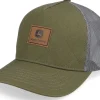 Trucker-John Deere Quilted Foam-backed Canvas Olive/Charcoal Trucker -