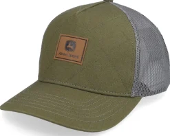 Trucker-John Deere Quilted Foam-backed Canvas Olive/Charcoal Trucker -