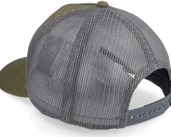 Trucker-John Deere Quilted Foam-backed Canvas Olive/Charcoal Trucker -