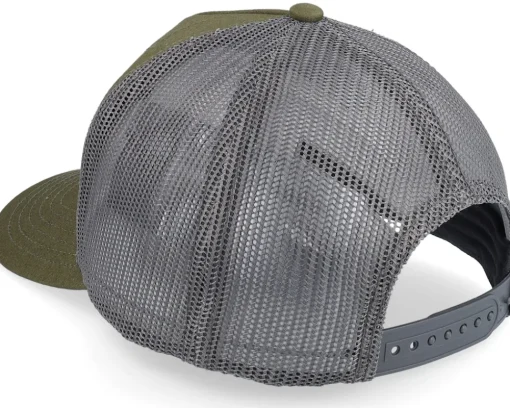 Trucker-John Deere Quilted Foam-backed Canvas Olive/Charcoal Trucker -