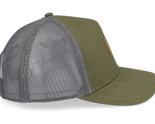Trucker-John Deere Quilted Foam-backed Canvas Olive/Charcoal Trucker -