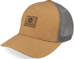 Clearance John Deere Quilted Hat Coyote Brown Trucker -