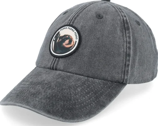 Sale Scenes Raccoon Pedro Round Patch Washed Black Dad Cap -