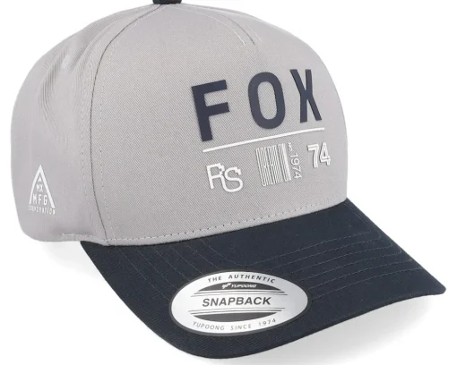 Motor-Fox Race Spec Hat Steel Grey/Black A-Frame Adjustable -