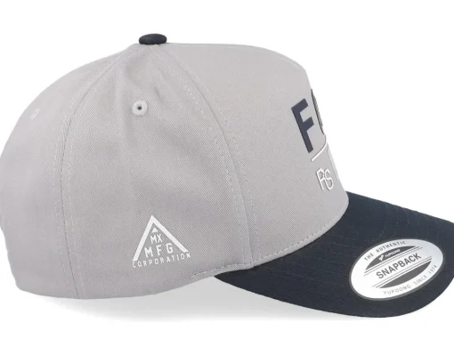 Motor-Fox Race Spec Hat Steel Grey/Black A-Frame Adjustable -