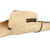 Straw Hat-Stetson Raffia Beige Western Straw Hat -