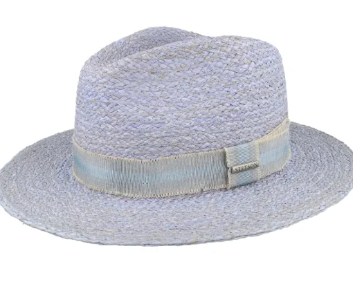 Straw Hat-Stetson Raffia Blue Traveller -