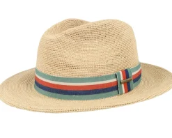 Straw Hat-Stetson Raffia Crochet Beige Traveller Straw Hat -