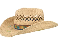 Straw Hat-Stetson Raffia Festival Beige Western Straw Hat -