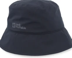 Buckets-Jack Wolfskin Rain Hat Black Bucket -