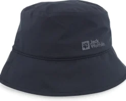 Buckets-Jack Wolfskin Rain Hat Black Bucket -