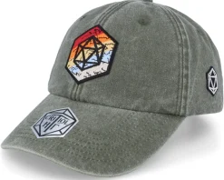 Outlet Critiql Hit Rainbow Hex D20 Patch Vintage Denim Olive Dad Cap