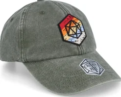 Outlet Critiql Hit Rainbow Hex D20 Patch Vintage Denim Olive Dad Cap