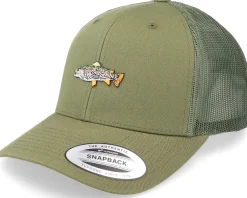 Trucker-Skillfish Rainbow Trout Fish Olive Trucker -