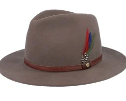 Trilby Hats-Stetson Rantoul Woolfelt Brown Trilby -