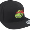Snapback-TMNT Raphael Face Snapback - Black