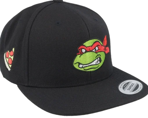Snapback-TMNT Raphael Face Snapback - Black