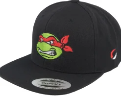 Snapback-TMNT Raphael Face Snapback - Black