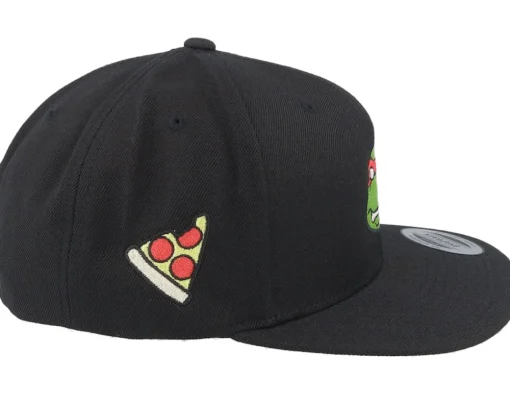 Snapback-TMNT Raphael Face Snapback - Black
