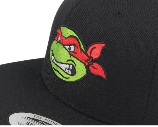 Snapback-TMNT Raphael Face Snapback - Black