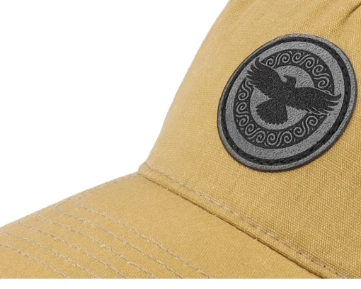 Discount Vikings Raven Viking 436 Waxed Cotton Dark Tan Dad Cap - Beige
