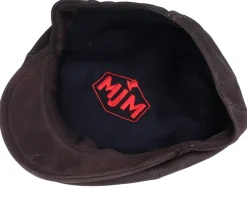 Outlet MJM Hats Rebel Nappa Wax Flat Cap - Brown