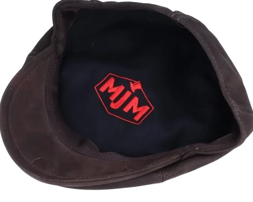 Outlet MJM Hats Rebel Nappa Wax Flat Cap - Brown
