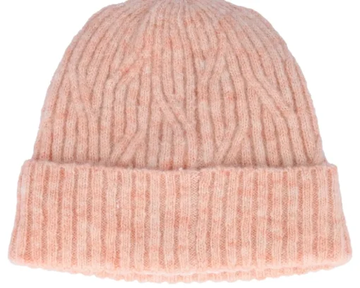 Knitted Beanies-Seeberger Recycelt Polyester Mix Pink Beanie -