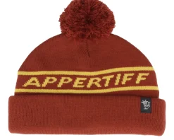 Pom Beanies-Appertiff Recycled Hightop Burgundy Pom -