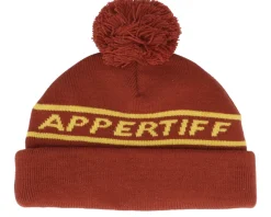 Pom Beanies-Appertiff Recycled Hightop Burgundy Pom -