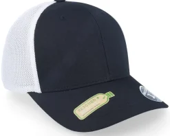 Organic Caps-Flexfit Recycled Mesh Black/White 110 Trucker -