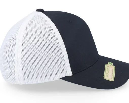 Organic Caps-Flexfit Recycled Mesh Black/White 110 Trucker -