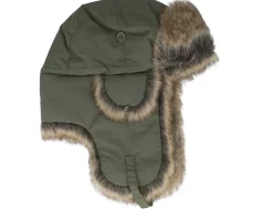 Trapper-MJM Hats Recycled Tasl/Faux Fur Army/Natural Trapper -