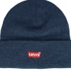 Cuff Beanies-Levi's Red Batwing Embroidered Beanie Navy Cuff - Blue