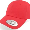 Adjustable-Yupoong Red Dad Cap -