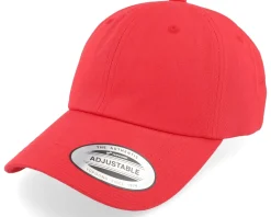 Adjustable-Yupoong Red Dad Cap -