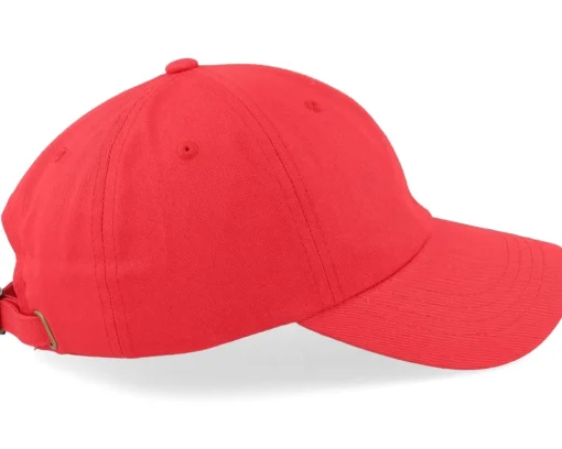 Adjustable-Yupoong Red Dad Cap -