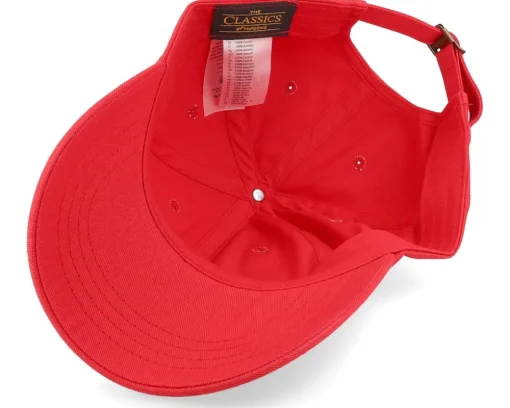 Adjustable-Yupoong Red Dad Cap -