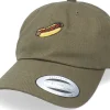 Sale Abducted Red Rocket Hot Dog Weiner Olive Dad Cap -
