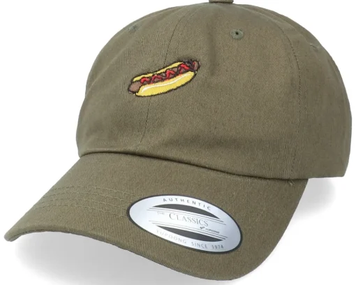 Sale Abducted Red Rocket Hot Dog Weiner Olive Dad Cap -