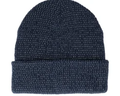 Cuff Beanies-Beechfield Reflective French Navy Cuff Blank Beanie - Blue