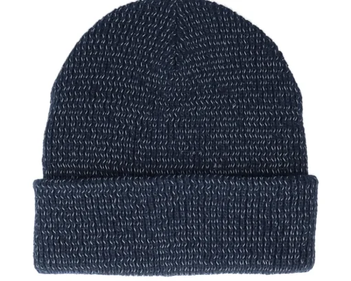 Cuff Beanies-Beechfield Reflective French Navy Cuff Blank Beanie - Blue