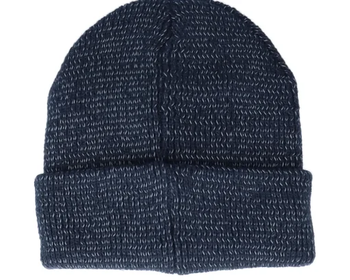 Cuff Beanies-Beechfield Reflective French Navy Cuff Blank Beanie - Blue