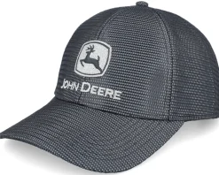 New John Deere Reflective Mesh W/Emb Logo Black Adjustable -