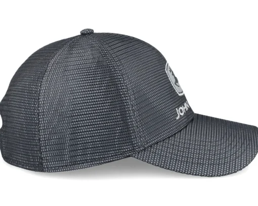 New John Deere Reflective Mesh W/Emb Logo Black Adjustable -
