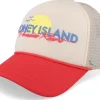 Trucker-Coney Island Picnic Resort Oatmeal/Salsa A-Frame Trucker - Beige