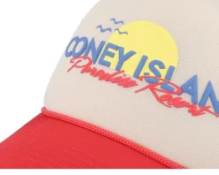 Trucker-Coney Island Picnic Resort Oatmeal/Salsa A-Frame Trucker - Beige